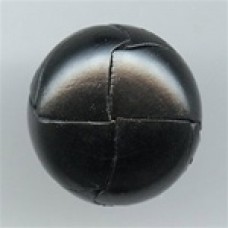 Woven Leather Button - 19 mm (3/4 inch) Fashion Button - Black Leather