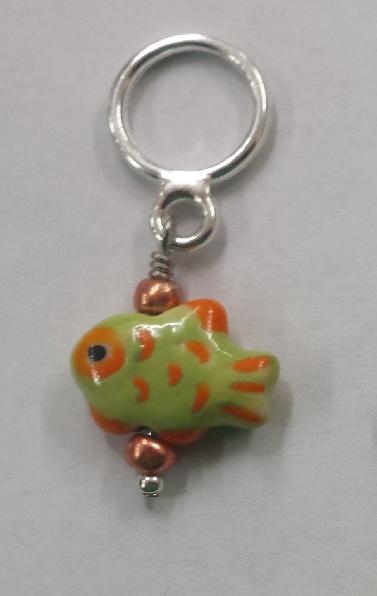 Creative Fiber Artists Individual Stitch Ring Marker - Fishy Yellow Creative Fiber Artists Individual Stitch Ring Marker - Fishy Yellow