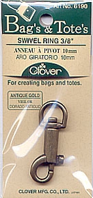 Clover #6192 Swivel Rings Antique Gold 3/4 inch