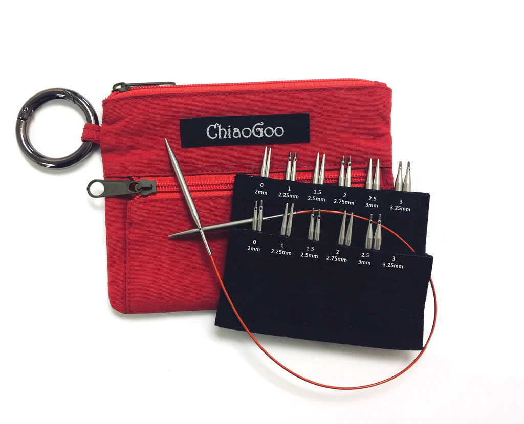 ChiaoGoo 2 & 3 inch Twist Shortie Set Mini - US 0-3 (2 mm - 3.25 mm) ChiaoGoo 2 & 3 inch Twist Shortie Set Mini - US 0-3 (2 mm - 3.25 mm)