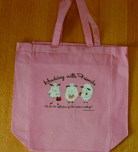 Hooking With Friends - Pink Tote - Hooker Design