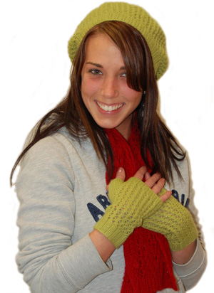 Ivy Brambles Green Tea Beret and Mitts Pattern by Emily Elizabeth Ivy Brambles Green Tea Beret and Mitts Pattern by Emily Elizabeth