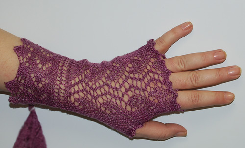 Ivy Brambles Silk Lacy Fingerless Gloves Trellis Pattern Ivy Brambles Silk Lacy Fingerless Gloves Trellis Pattern